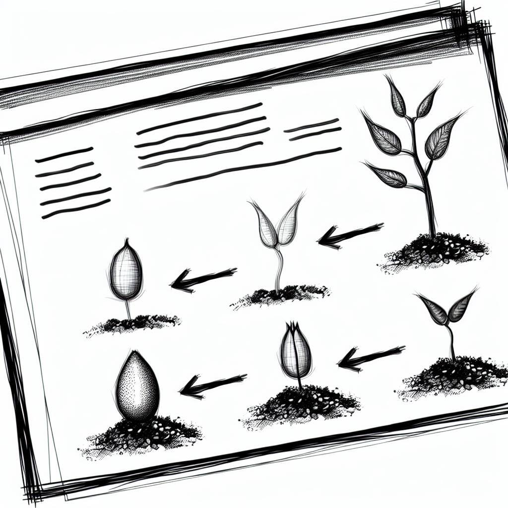 A document that shows a growing process